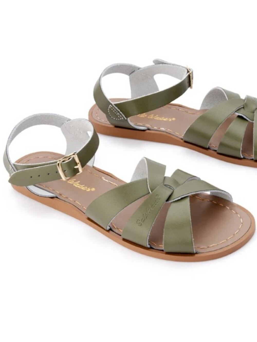 Women's Salt Water Sandals In Olive Size 8US